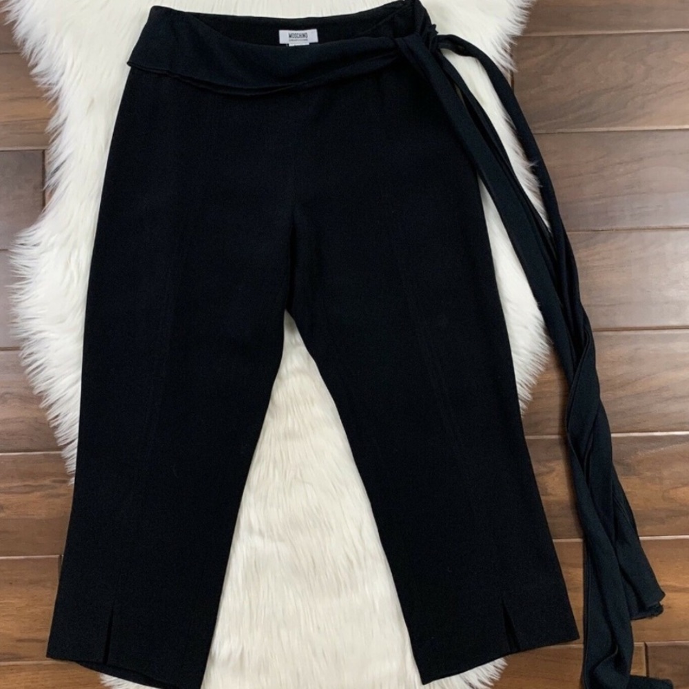 MOSCHINO CAPRI PANTS WITH TIE DETAIL